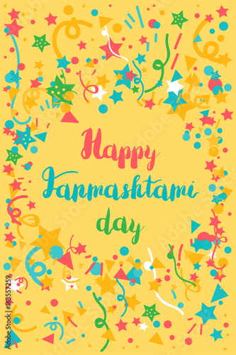 Happy Janmashtami Day Banner