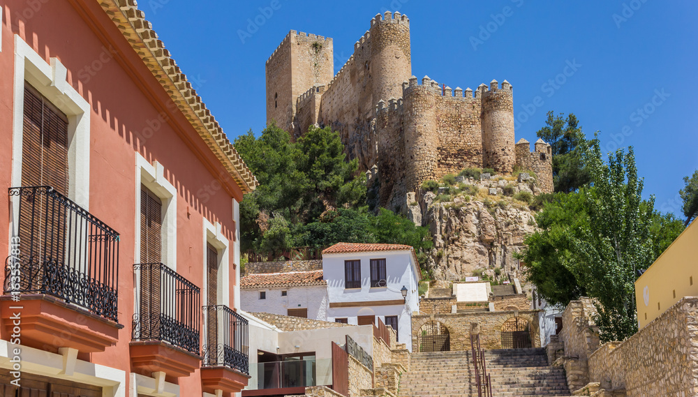 Castle on the hilltop above Almansa
