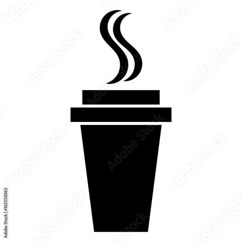 Hot coffee icon. Vector illustration.