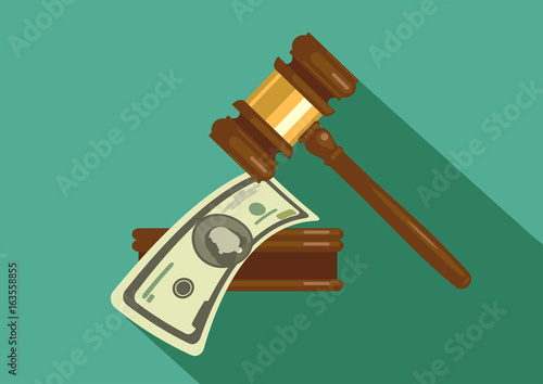 gavel with money