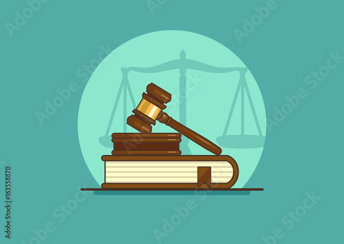 Judge gavel. Judicial power concept