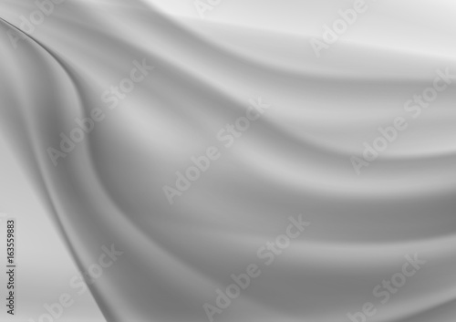 Gray wave abstract vector background