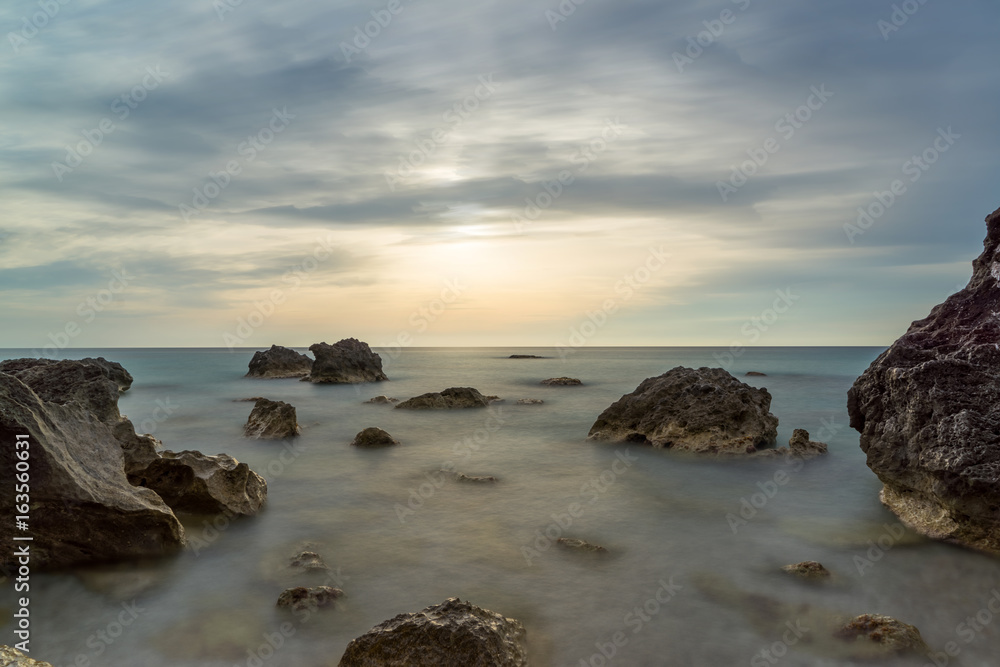 Sunset at the beach in Lefkada Sunset at the beach in Lefkada