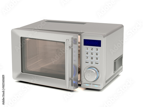 Microwave oven on a white background