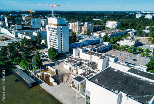Aerial view of Espoo city, Finland 