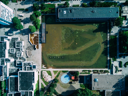 Aerial view of Espoo city, Finland 