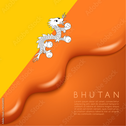 National Flag on Creamy Liquid Dripping : Vector illustration
