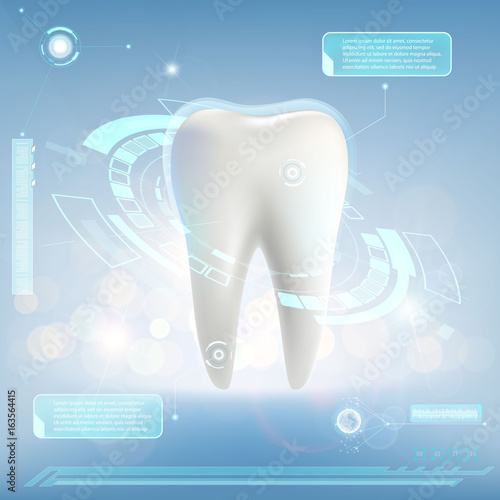 Human tooth. Whitening and treatment.