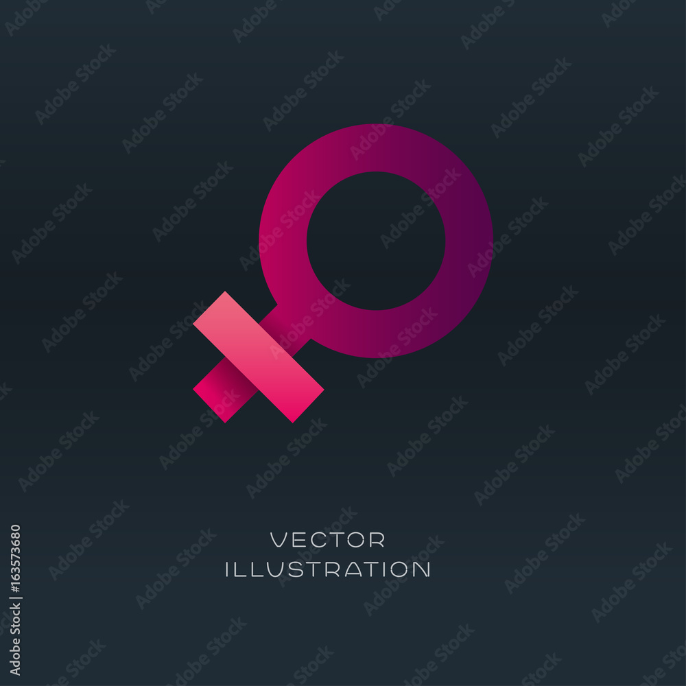 Symbols of gender. Venus sign vector gradient design Symbols of gender. Venus sign vector gradient design