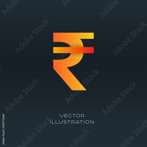 Free Download Rupee currency sign vector gradient design - GFXLoad