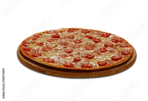 Pizza Margaritts. On white background photo