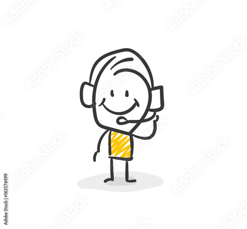 Strichfiguren / Strichmännchen: Hotline, Support. (Nr. 11)