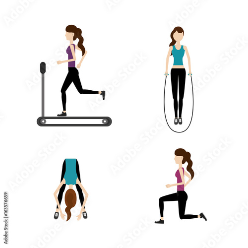 woman healthy lifestyle to do exercise