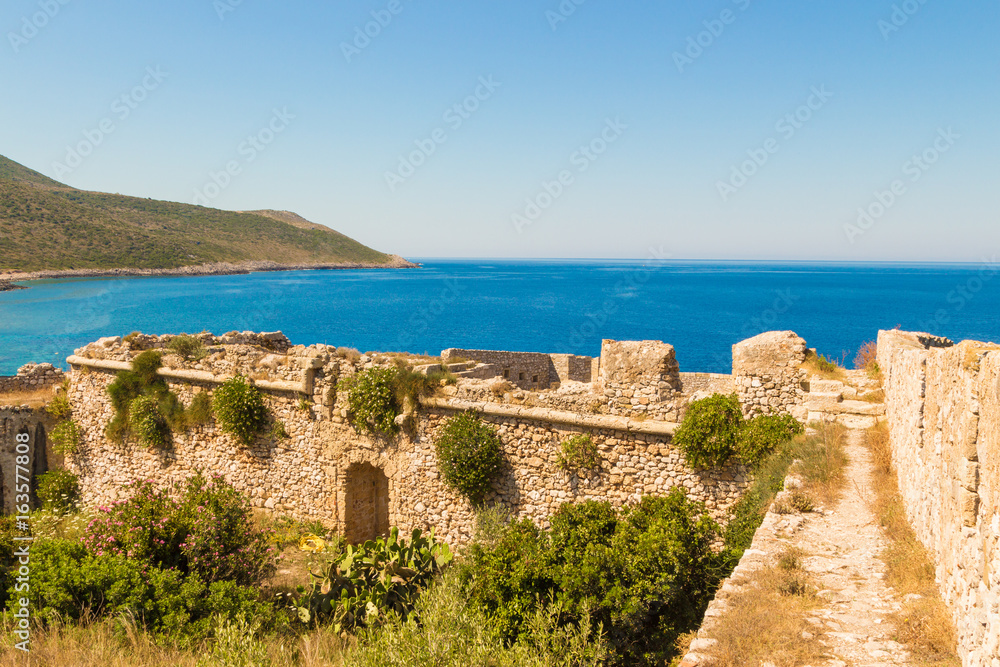 Inside the Niokastro (Pylos Castle) fortress, Peloponnese, Greece