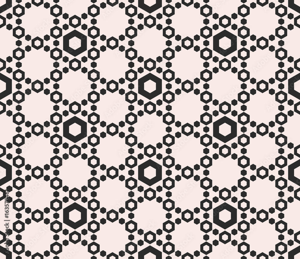 Vector hexagons texture, geometric seamless pattern with perforated hex, delicate hexagonal grid. Abstract monochrome subtle background, repeat tiles. Design for prints, web, fabric, furniture, cloth Vector hexagons texture, geometric seamless pattern with perforated hex, delicate hexagonal grid. Abstract monochrome subtle background, repeat tiles. Design for prints, web, fabric, furniture, cloth