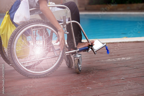 Wheelchairs are a travel tool of the disabled.