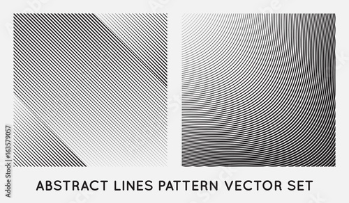 Set of Diagonal Oblique Edgy Lines Pattern in Vector