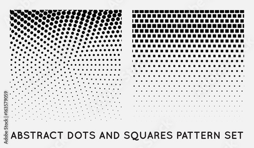 Set of Halftone Element, Monochrome Abstract Graphic. Ready for DTP, Prepress or Generic Concepts.