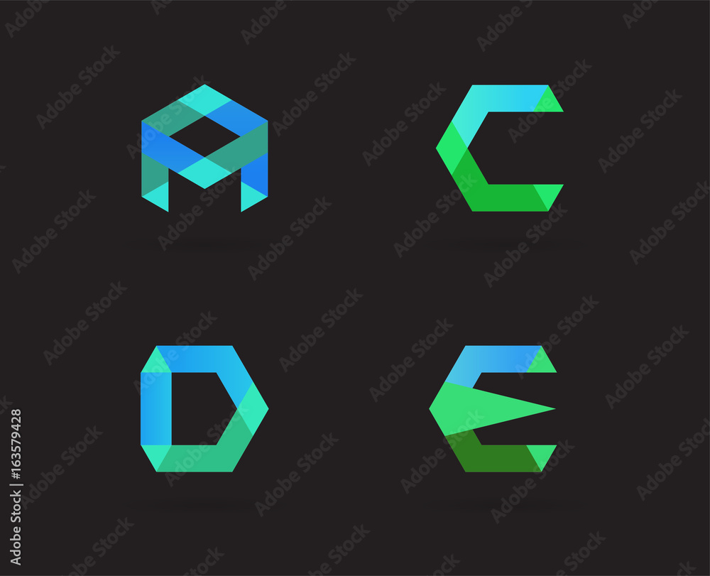 Set of Logo Letter Icon Design Template Elements in Vector Set of Logo Letter Icon Design Template Elements in Vector