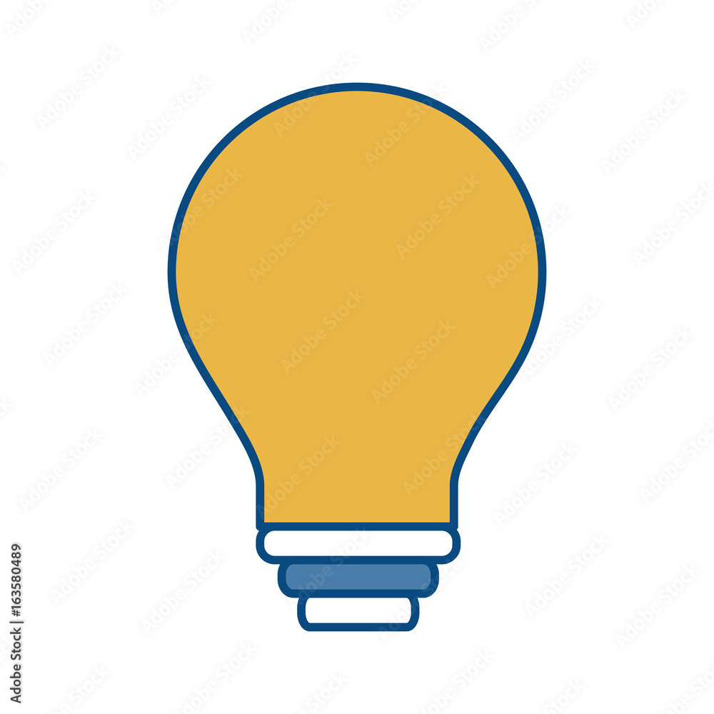 light bulb icon over white background colorful design vector illustration