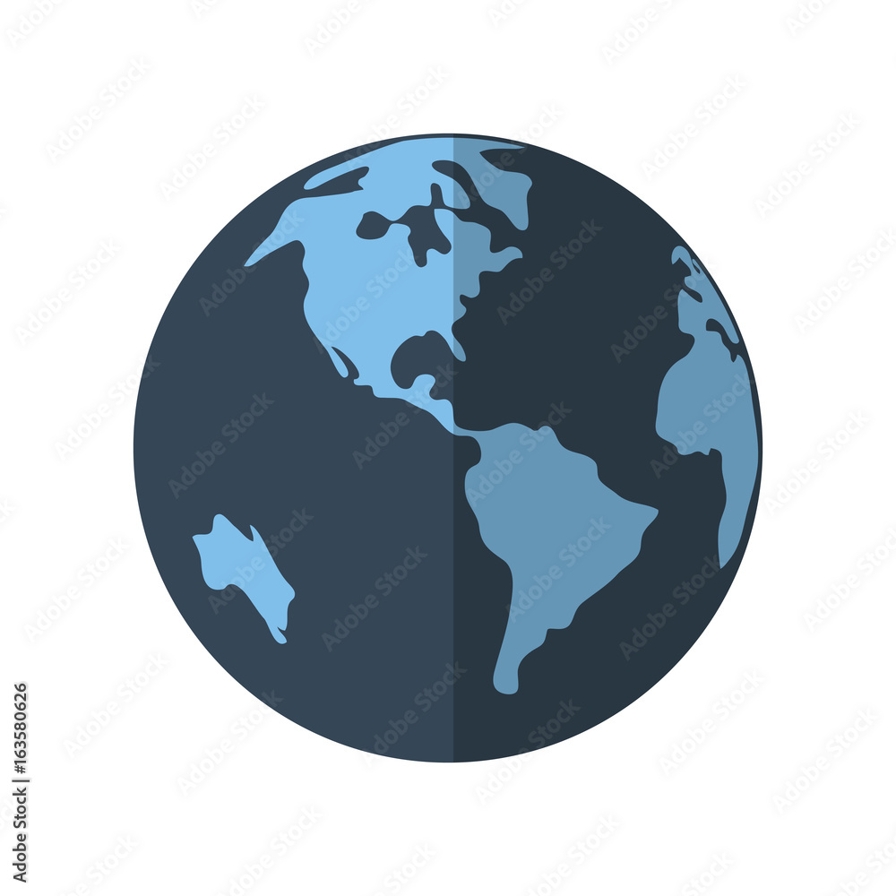 earth planet icon over white background vector illustration earth planet icon over white background vector illustration