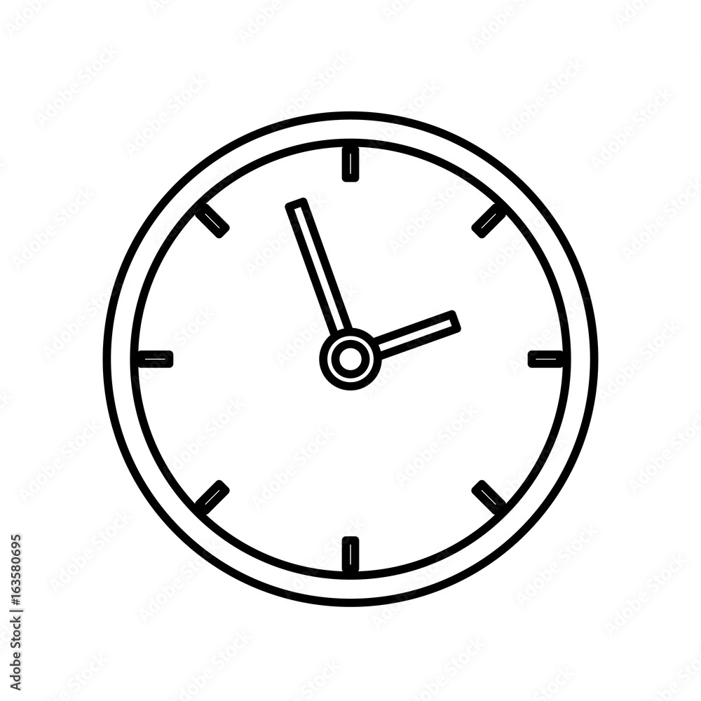 clock icon over white background vector illustration clock icon over white background vector illustration