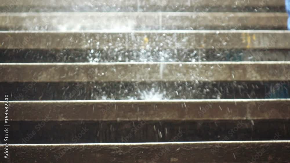 Rains on the steps Rains on the steps