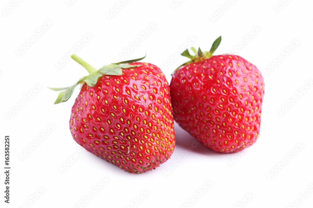 Fresh strawberries isolated on white background Fresh strawberries isolated on white background