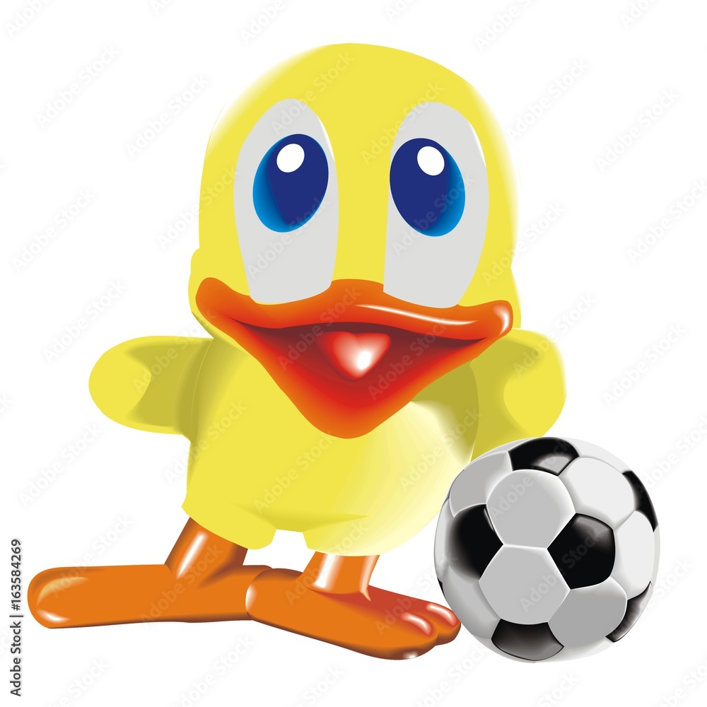 Obraz premium Duck_with_ball