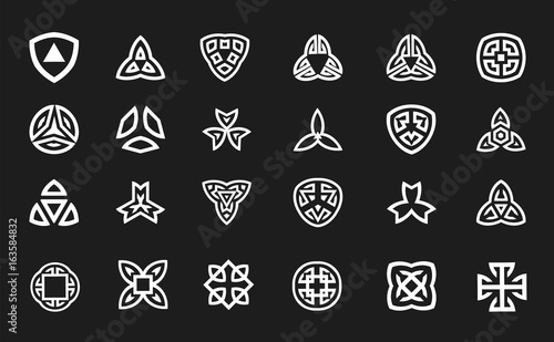 Abstract Magic Triangle playground Icon Set Collection