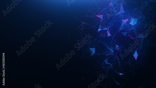 Abstract blue plexus background photo