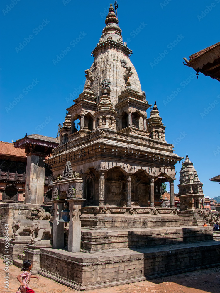 KATHMANDU, BHAKTAPUR, NEPAL: Stone elephants ancient Vatsala Durga Temple, Bhaktapur, Kathmandu valley KATHMANDU, BHAKTAPUR, NEPAL: Stone elephants ancient Vatsala Durga Temple, Bhaktapur, Kathmandu valley