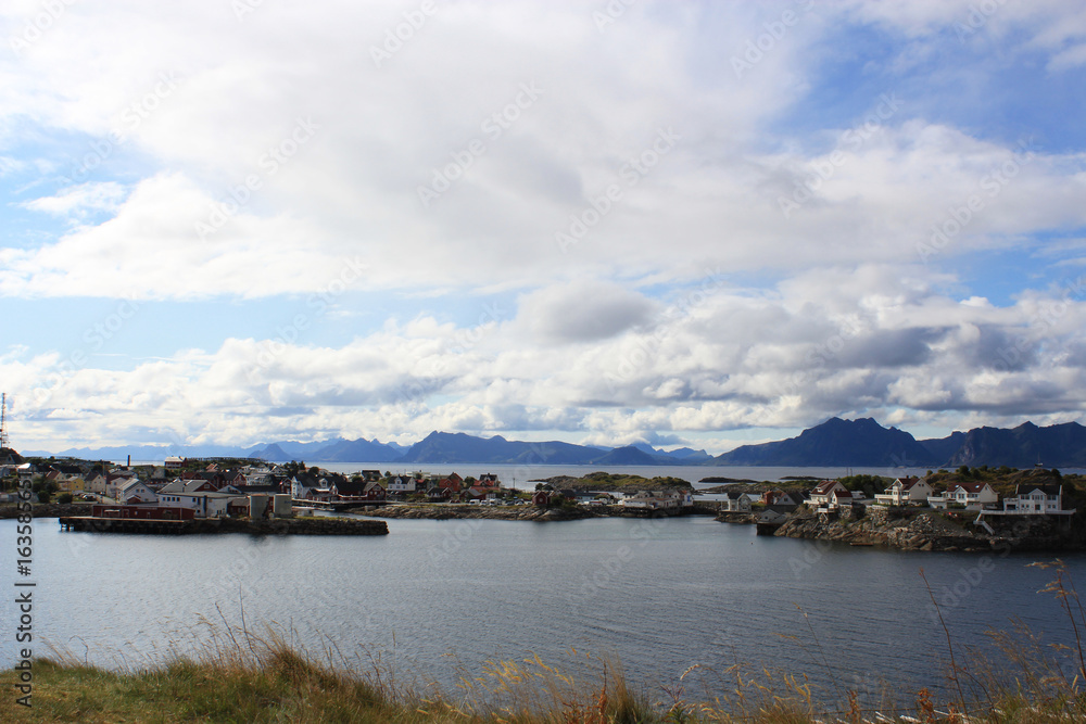 Lofoten wooden fisherman's houses on the sea Lofoten wooden fisherman's houses on the sea