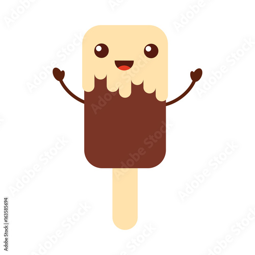 Delicious frozen palette kawaii character vector illustration design