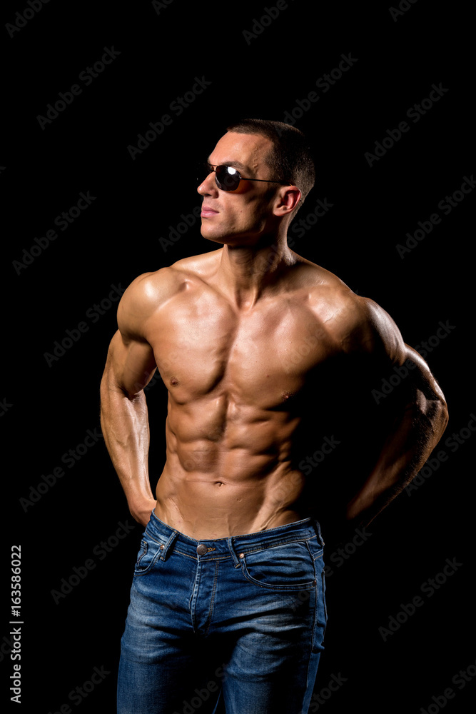 Fototapeta premium fitness muscular male model