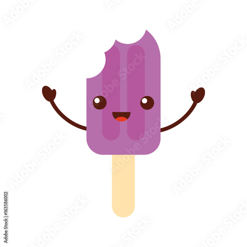 Delicious frozen palette kawaii character vector illustration design