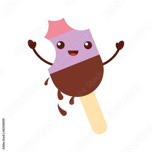 Delicious frozen palette kawaii character vector illustration design