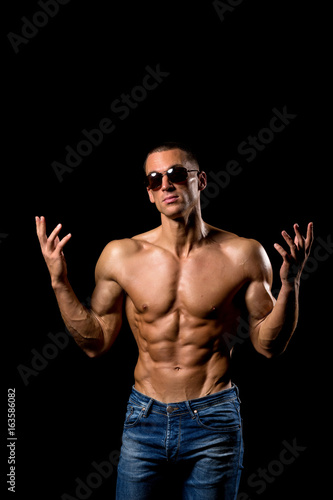 fitness muscular male model