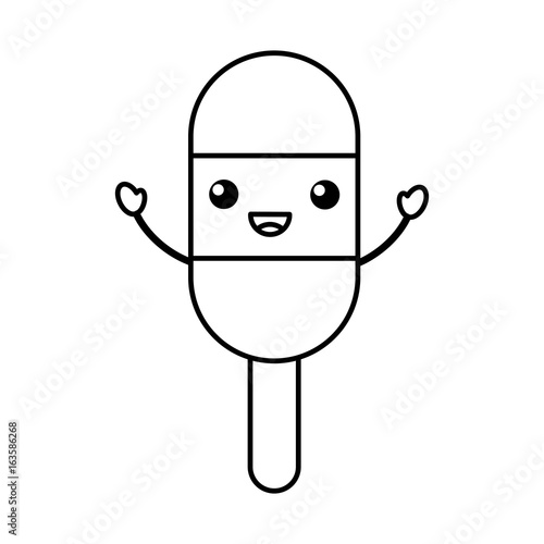 Delicious frozen palette kawaii character vector illustration design