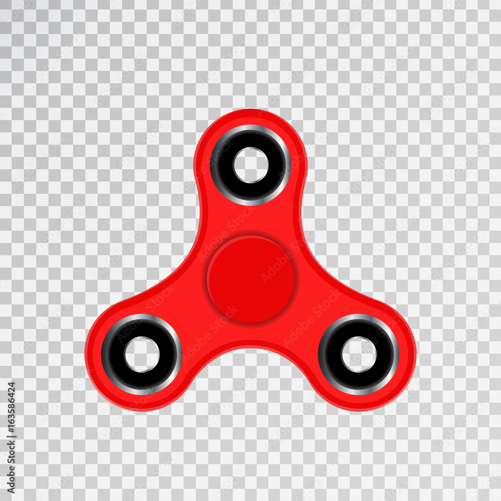 Vector realistic isolated fidget spinner for decoration on the transparent  background. Concept of stress relieving toys. Stock Vector | Adobe Stock