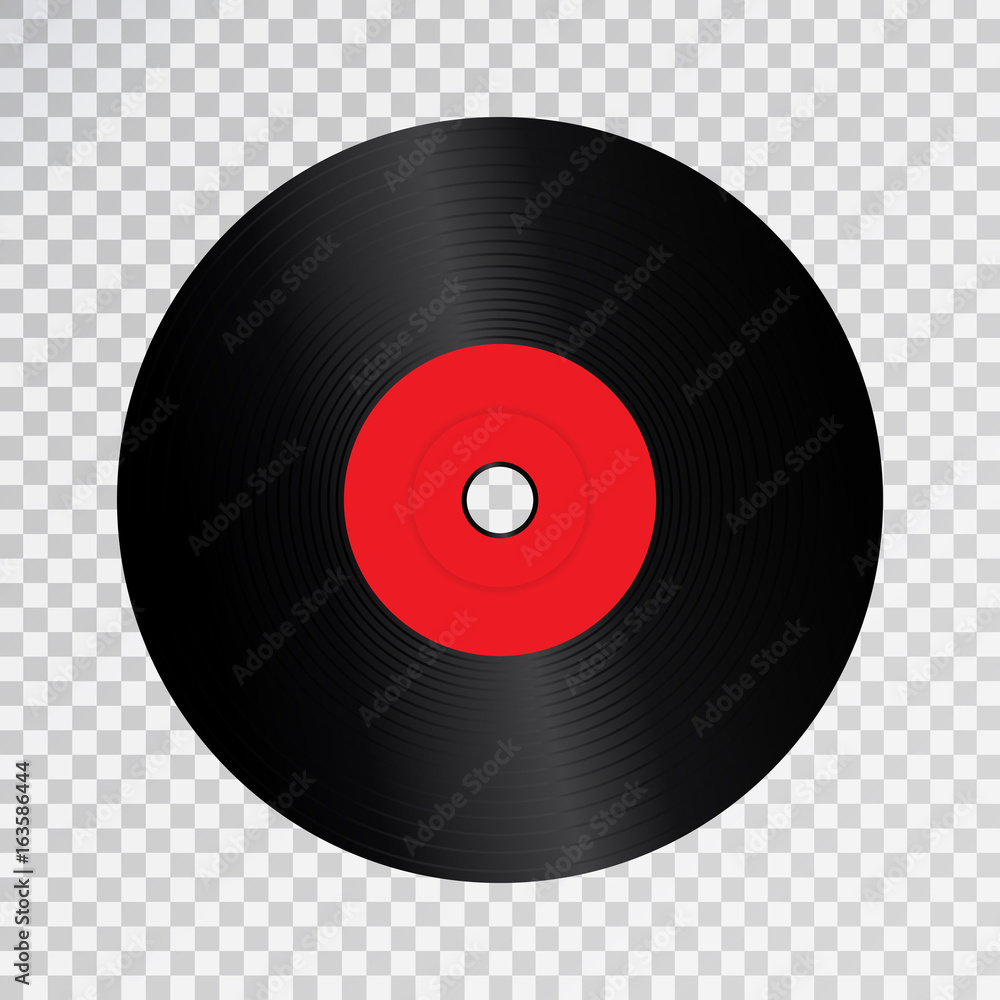 isolated vinyl record for decoration and covering on the transparent Stock Vector | Adobe Stock