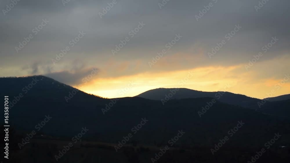 Time lapse Sunrise over the mountain Time lapse Sunrise over the mountain