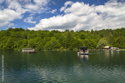 Boats on Plitvice lakes