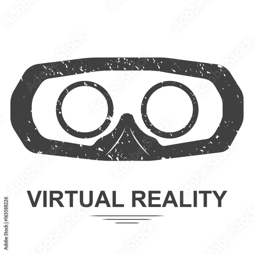 VR очки виртуальной реальности без ремешка вектор старинные этикетки