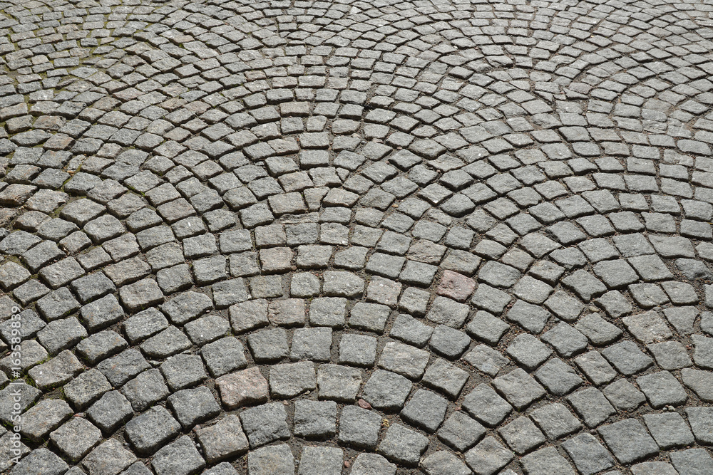 Abstract background of old cobblestone pavement
