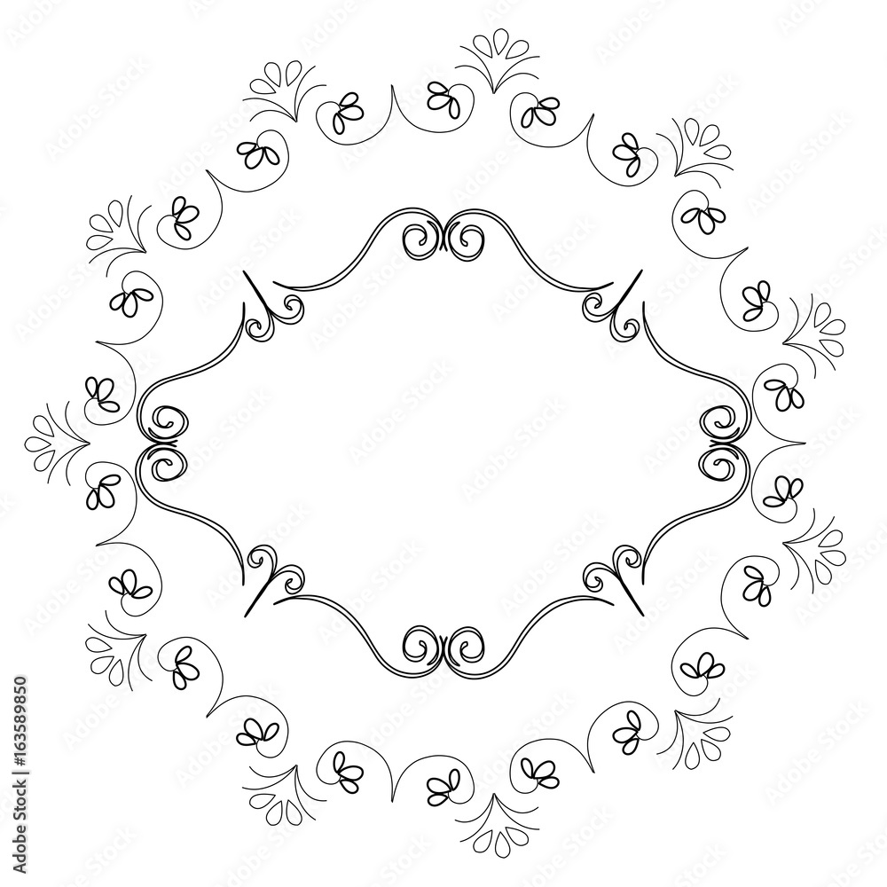 Elegant Victorian with circular shaped frame vector illustration design Elegant Victorian with circular shaped frame vector illustration design