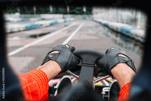 Karting driver, view through the eyes of the racer © Nomad_Soul
