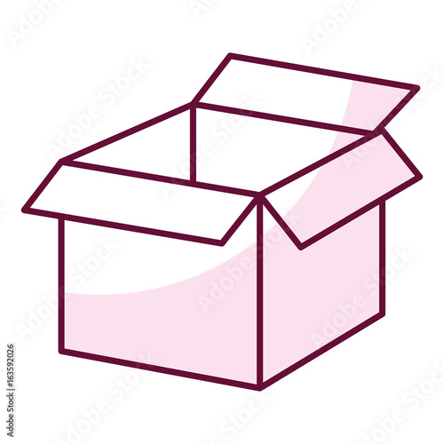 box carton delivery service vector illustration design