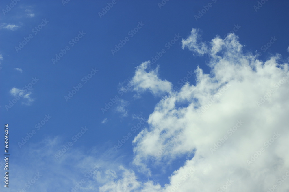 blue sky with white clouds