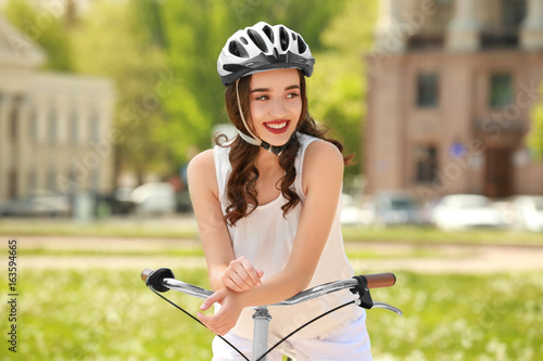 Beautiful young woman with ...